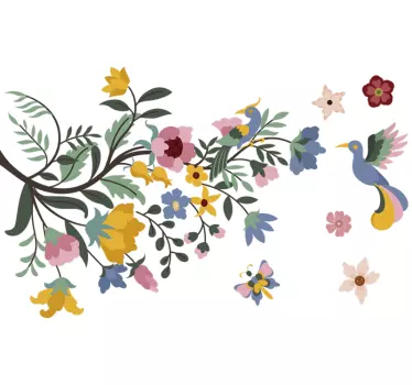 sticker  floreale fiore di primavera brillante - TenStickers
