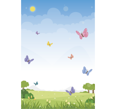 sticker finestra farfalla farfalla primavera - TenStickers