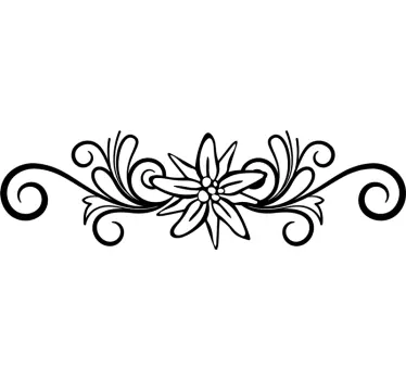 Adesivo decorativo vortice botanico elegante - TenStickers