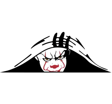 Clown guardando stickerauto - TenStickers
