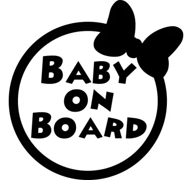 Baby minnie a bordo baby in sticker auto - TenStickers
