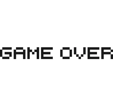 Adesivo murale scritta Game Over - TenStickers