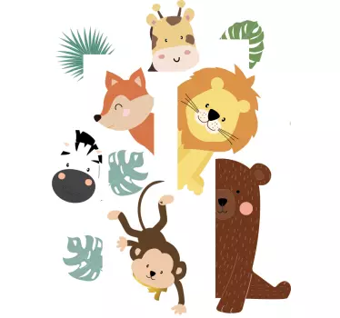 Adesivo animali sulla porta - TenStickers