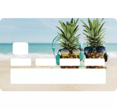 Adesivo carta di credito ananas rilassati - TenStickers