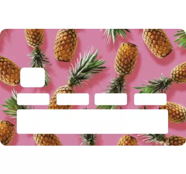 Adesivo carta di credito motivo ananas - TenStickers