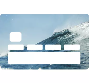 Adesivo carta di credito design onda oceanica - TenStickers
