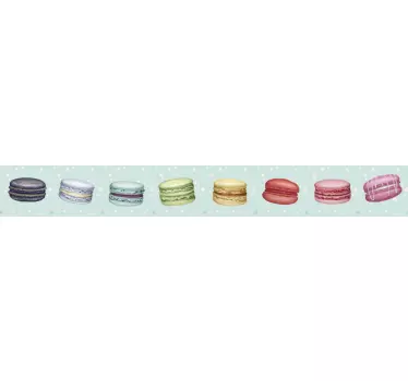 Greca adesiva motivo dessert macarons - TenStickers