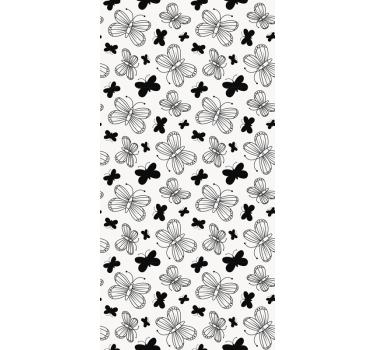 Adesivo per frigo motivo floreale farfalla - TenStickers