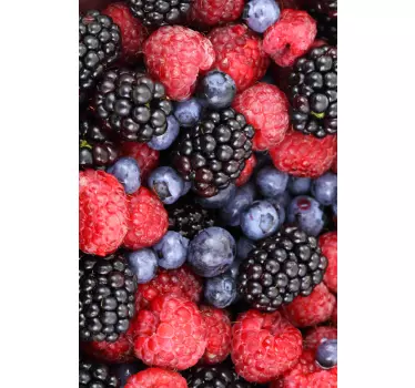 Adesivo per frigo motivo frutti di bosco - TenStickers