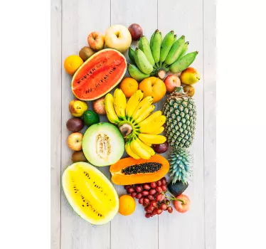 Adesivo per frigo composizione di frutta vivace - TenStickers