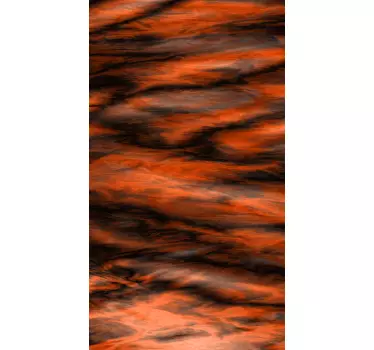 Adesivo per frigo vortici arancioni astratti - TenStickers