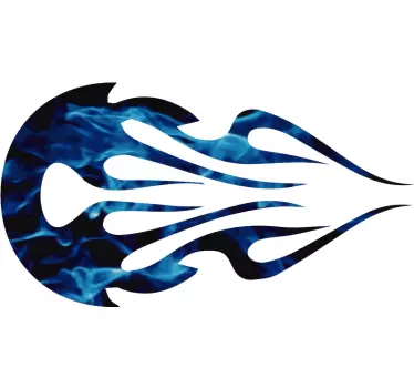 Adesivi moto fiamma tribale blu - TenStickers