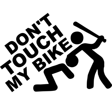 adesivi on toccare i miei  per moto da bici - TenStickers