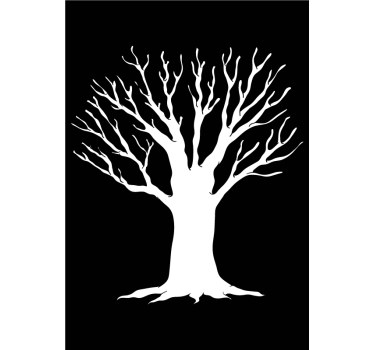 Sticker della finestra di schizzo dell'albero del bagno - TenStickers