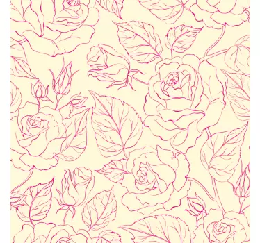 Adesivi animali per bambini motivo floreale rosa - TenStickers
