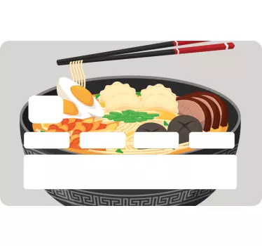 Adesivo carta di credito illustrazione sushi bowl - TenStickers