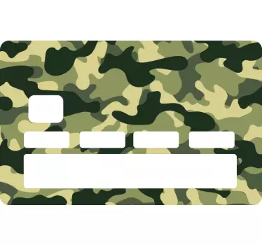 Adesivo carta di credito design camo mimetico - TenStickers