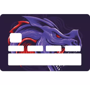 Adesivo carta di credito testa di drago minacciosa - TenStickers