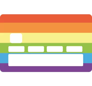 Adesivo carta di credito striscia arcobaleno - TenStickers