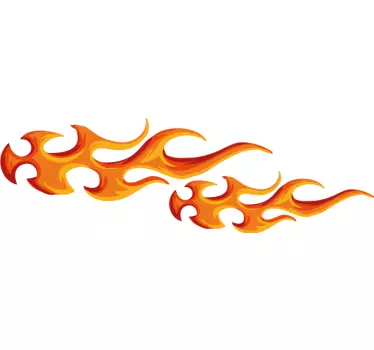 Adesivo bici fiamme di fuoco - TenStickers