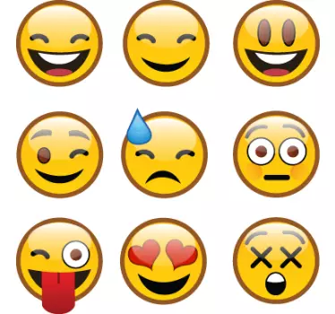 Kit stickers emoticons Whatsapp - TenStickers