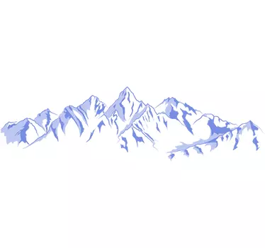 Sticker decorativo montagna innevata - TenStickers