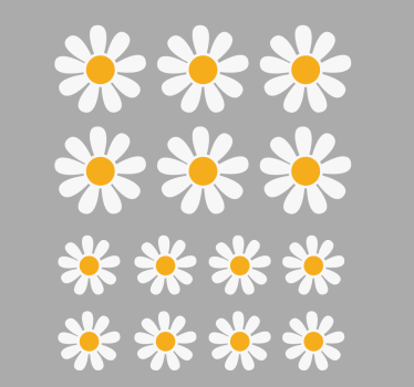 Adesivo bici Margherite bici fiori - TenStickers
