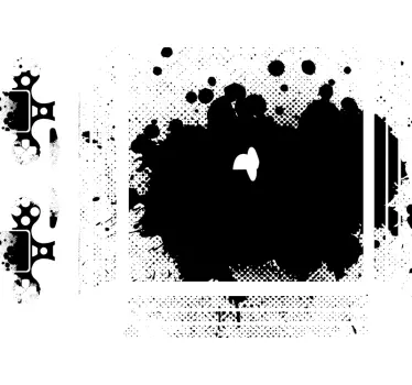 Adesivo ps4 effetto splatters vibrante - TenStickers