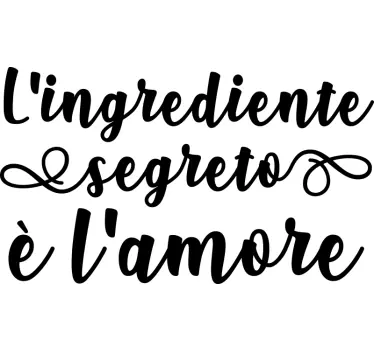 Sticker cucina frase di cucina amore - TenStickers