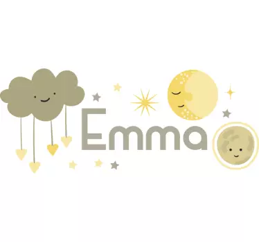 Adesivo per bambini nuvole e celeste - TenStickers