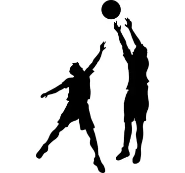 Adesivo murale basket Due persone che giocano a basket - TenStickers