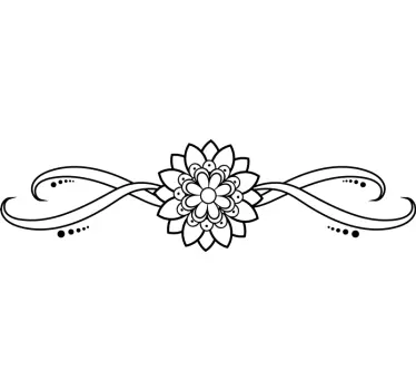 Adesivo decorativo elegante accento floreale - TenStickers