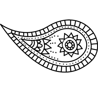 Adesivo decorativo motivo paisley elegante - TenStickers