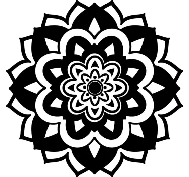 Adesivo decorativo mandala floreale audace - TenStickers