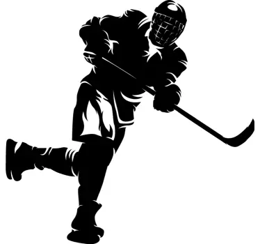 Adesivo murale sport Tiro di hockey su ghiaccio - TenStickers
