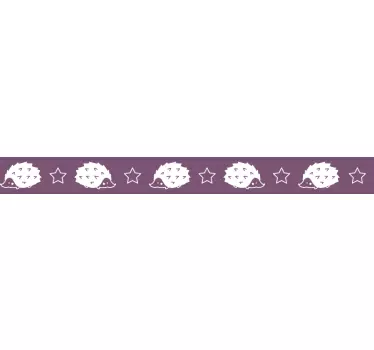 Greca adesiva bordo a stella riccio - TenStickers