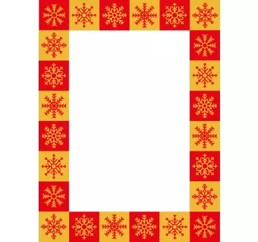 Adesivi animali per bambini design con bordo fiocco di neve - TenStickers