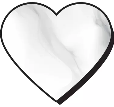 Adesivo decorativo motivi a cuore di marmo - TenStickers