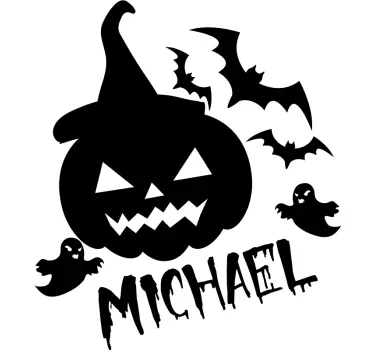 Adesivo Halloween famiglia di zucche spettrali - TenStickers