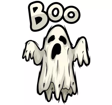 Adesivo Halloween buh figura fantasma - TenStickers