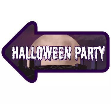 Adesivo halloween segnale direzionale festa halloween - TenStickers