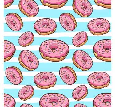 Adesivo per frigo con motivo di ciambelle giocose - TenStickers