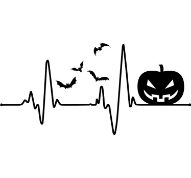 Adesivo Halloween pipistrelli di zucca pulsati - TenStickers