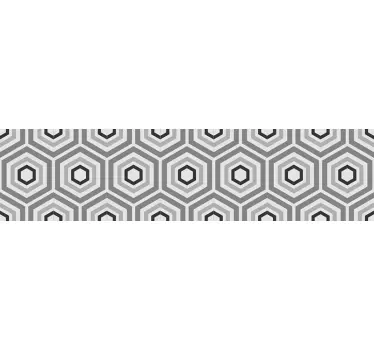 Greca adesiva stile configurazione esagonale - TenStickers