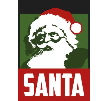 Adesivo illustrazione festiva di babbo natale - TenStickers