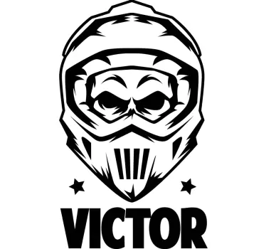 Adesivo sport estremo casco con motivo a teschio - TenStickers