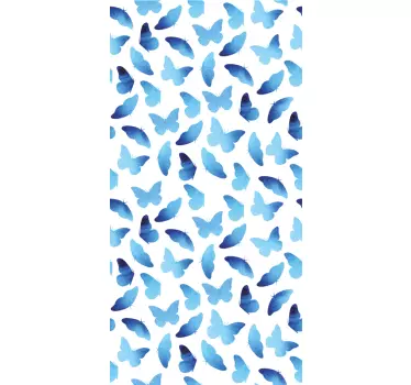 Adesivo per frigo emblema di farfalla elegante - TenStickers