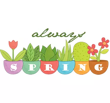 Sticker decorativo sempre primavera - TenStickers