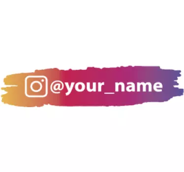 Stickers Instagram tratto di vernice personalizzato - TenStickers