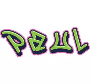 Adesivo motivazionale nome personalizzabile colorato - TenStickers